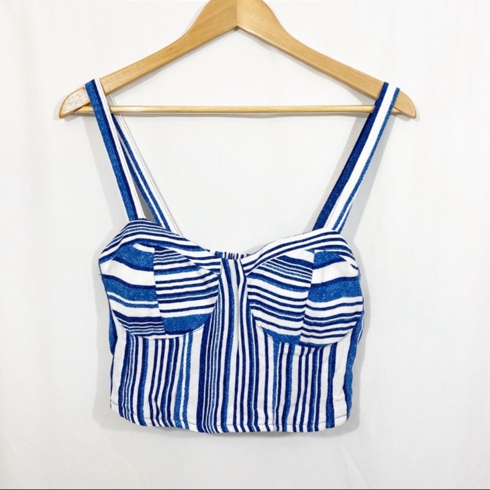 NWT Band Of Gypsies Striped Cropped Tank Top